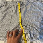 J.Crew  Factory Women’s Striped linen-blend drawstring short Size Small Photo 6