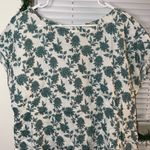 Cynthia Rowley  Teal Floral Short Sleeve Top Photo 0