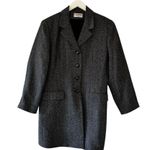 Gianni Vintage Wool Blend Made in the USA Heather Gray Button Down SZ 12 Photo 0