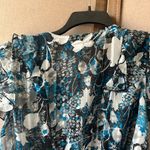 Dress Barn  Blue and Black Floral Blouse with cami small Photo 10