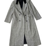 VINTAGE JENNIFER CHASE Wool Herringbone Longline Pea Coat Jacket Gray Size XL Photo 0