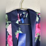 Apt. 9  Women’s Satin Floral Kimono Robe Short Lightweight Lounge Navy Small Photo 5