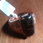 Matrix Silver Shungite Solitaire 18k Rose Gold Plated Ring (Size 9) Photo 6