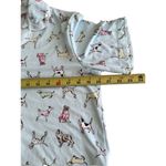 Beauty Sleep Social Dog Print Short Sleeve Notch Collar Pajama Shirt and Pajama Blue Photo 6