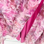 Lulus NWT Glam Party Garden Romance Magenta Floral Print Organza Maxi Dress XL Photo 5