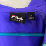 FILA zip up jacket! Blue black and green wind breaker athletic coat size small Photo 1
