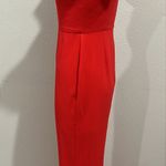 Charles Henry  red short sleeve v neck jumpsuit Photo 4