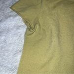 J.Crew  100% Cashmere size XL Extra Large Short Sleeve Top Yellow Green Photo 2