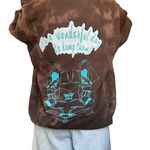 Boys Lie It’s A Wonderful Day To Dump Him Hoodie in Brown Tie Dye Photo 2