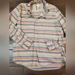 Sonoma Flannel light wash shirt size medium men's but wore it as oversized women's Photo 0