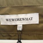 We Wore What Womens Zip Off Sleeve Puffer Military Olive Jacket Size Medium Photo 9