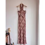 Veronica Beard  Alberta Halterneck Silk Blend Deep Ochre Multicolored Dress Sz 10 Photo 3