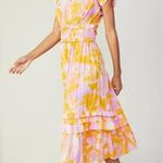 Current Air ππ Ruffle Sleeve V-Neck Elastic Waist Dress Floral Print Large NWT Photo 5