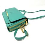 Forever Young  Bag Turquoise Magnetic Snap Wallet Phone‎ Strap Small Zip Closure Photo 2