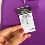 Rue 21  Vibrant Purple Tank with Silver Fringe Photo 4