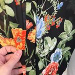 Twine & String  size medium, black floral sleeveless blouse‎ Photo 5