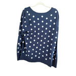 Old Navy Women's  Navy & White Polka Dot Crew Neck Sweater XL Photo 2