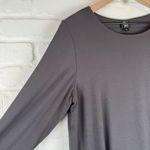 The Frock Dark Taupe Gray Long Sleeve Tunic Top Classic Flowy Large Photo 2