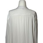 Ellen Tracy  Womens Top White Boho Blouse With Embroidered Detail Size M Photo 5