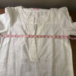 Lilly Pulitzer  White Linen Beaded Tunic Top Cover Up Size S Photo 2
