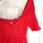 Free People  Coral Red Sunshine Season Maxi Dress S Photo 5