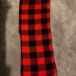 Buffalo Check Print Plaid Giant Wrap Scarf Red Photo 1