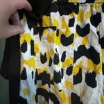 Who What Wear  Yellow Black Printed Drawstring High Waist Woven Shorts Medium Photo 7
