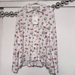 Djerf Avenue  Summer Berries Go Slow Long Sleeve Button Shirt NEW Photo 4