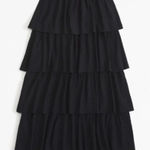 Abercrombie & Fitch  Black Tiered A-Line Skirt Photo 0