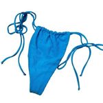 frankie's bikinis  Ribbed Blue Bikini Bottom Photo 0