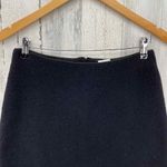 Philippe Adec‎ Paris Skirt Womens 6/40 Black Wool Cotton Blend Zip Back Midi Photo 4