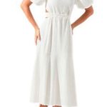 ASTR Back Cut-Out White Midi Dress Bow Embellished, Size M New w/Tag Photo 9