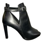 Michael Kors Elegant Black Women’s Leather Peep-Toe Ankle Boots size 9.5 Photo 1