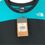 The North Face NWT Ws Short Sleeve Graphic Crew Sweatshirt Black Pink Teal S Photo 3
