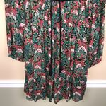 Floreat Women’s Boho Floral Print Embroidered Tassels Front Long Sleeve Dress Size M Photo 2