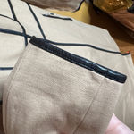 INC International Concepts Faux Leather Trim Khaki Moto Blazer Coat Size Large Tan Photo 4