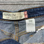 Levi's Y2K 518 Superlow Cutoff Denim Jean Shorts Raw Frayed Hem Size 13 JR Photo 6