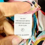 Marie Oliver  Silk Abstract Top Size XS Multicolor Tie Front Photo 5