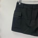 ZARA  Black Cargo Mini Skirt asymmetric closure NWT size M Photo 3