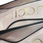 Gucci Zumi Heeled GG Logo Black Leather Mules Size 38 US 8 - Used Photo 6