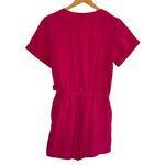 Monrow Romper Pink Soft Guazy Short Sleeves Sash Tie Organic Cotton Size Medium‎ Photo 2
