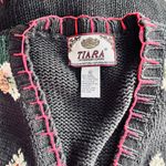 Tiara International Vintage Y2K  Knit Beaded Christmas Holiday Vest, Size XL Photo 3