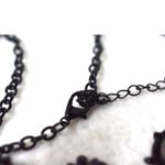 Source Unknown Vctorian Gothic Black Metal Lace Art Deco 14" Grunge Statement Choker Necklace Photo 2