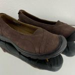 Keen Womens Dark Brown Leather Sterling City Gorpcore Slip On Ballet Flats Photo 0