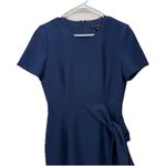 Black Halo Nave Blue Ponte Knit Harbor Sheath Dress Size 4 Photo 3