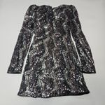 Michael Costello  Leanne Mini Dress in Metallic Silver XS Photo 12