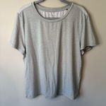 Cotopaxi  Top Womens Extra Large Gray WhiteCrew Neck Tee Open Back Short Sleeve Photo 0