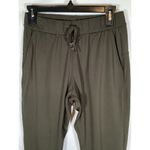 JISAI Nylon Pants Olive Green Jogger Drawstring Gorpcore Activewear Womens Small Photo 2