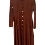 & Other Stories & OTHER STORIES BOTTON DOWN MIDI BROWN DRESS Photo 1