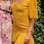 C/MEO COLLECTIVE Yellow Patterned Midi Dress Photo 8